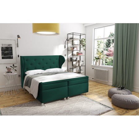 Čalouněná postel New York 180x200 cm Zelená KOLA