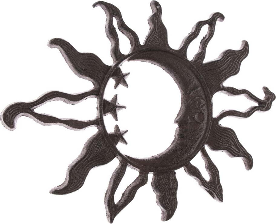 Černá venkovní litinová nástěnná dekorace Dakls Sun Dakls