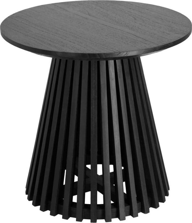 Černý odkládací stolek s deskou ze dřeva mindi Kave Home Irune Kave Home