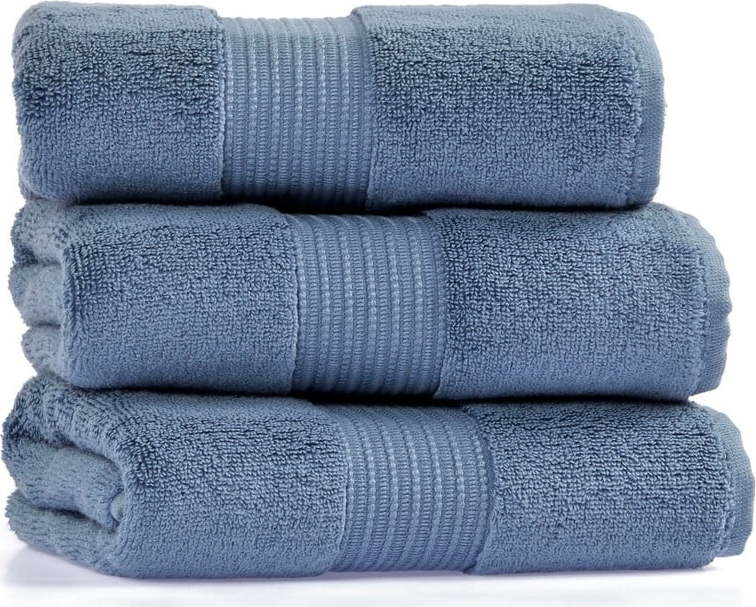 Sada 3 modrých bavlněných ručníků L'appartement Chicago