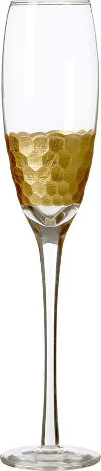 Sada 4 sklenic na šampaňské z ručně foukaného skla Premier Housewares Deco