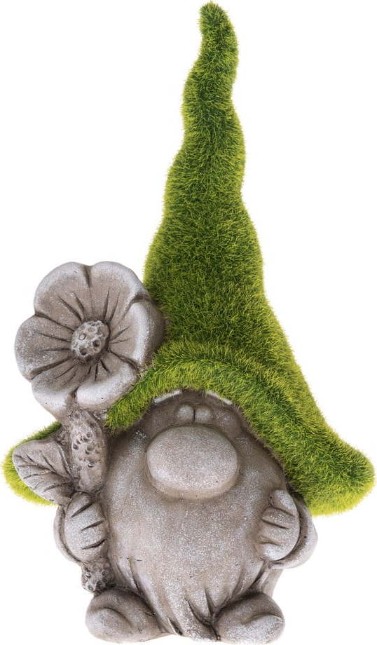 Šedo-zelená keramická dekorace Dakls Gnome