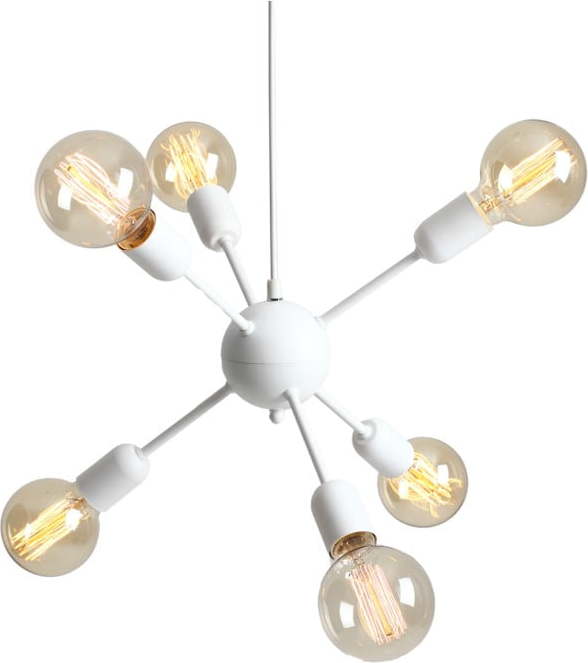 Bílé závěsné světlo pro 6 žárovek Custom Form Vanwerk Ball Custom Form
