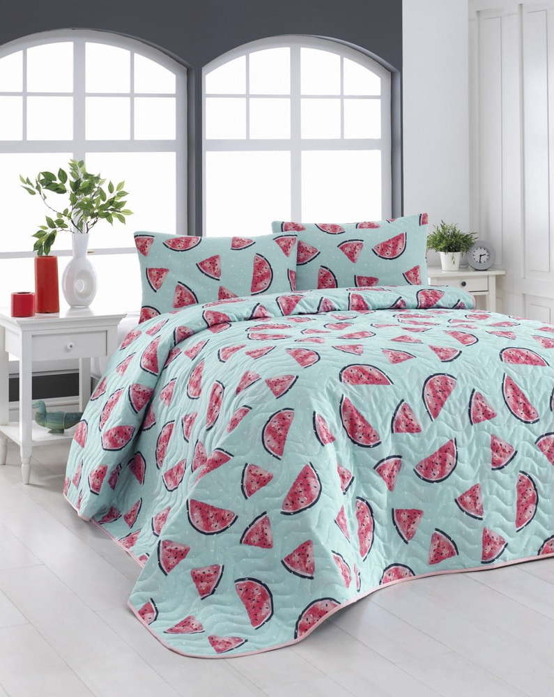 Dětský přehoz přes postel se 2 povlaky na polštář Eponj Home Watermelon
