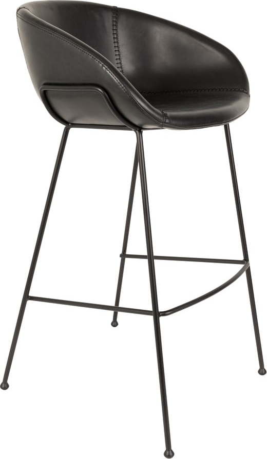 Sada 2 černých barových židlí Zuiver Feston