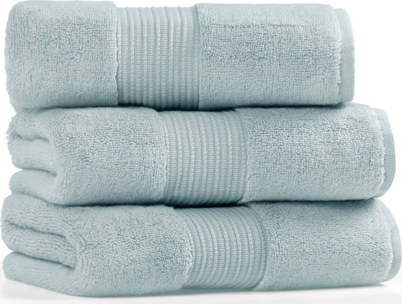 Sada 3 blankytně modrých bavlněných ručníků L'appartement Chicago