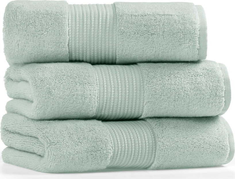 Sada 3 mátově zelených bavlněných ručníků L'appartement Chicago