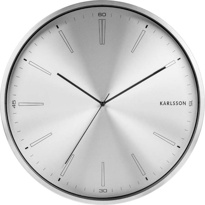 Šedé kovové hodiny Karlsson Distinct