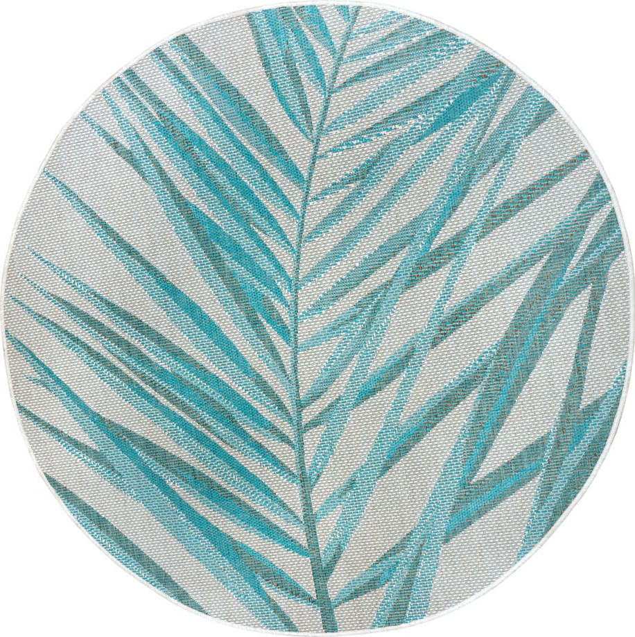 Tyrkysovo-béžový venkovní koberec NORTHRUGS Palm