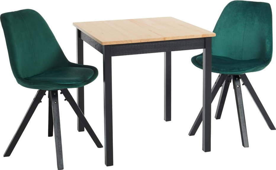 Zelený jídelní set loomi.design se stolem Sydney a židlemi Dima loomi.design
