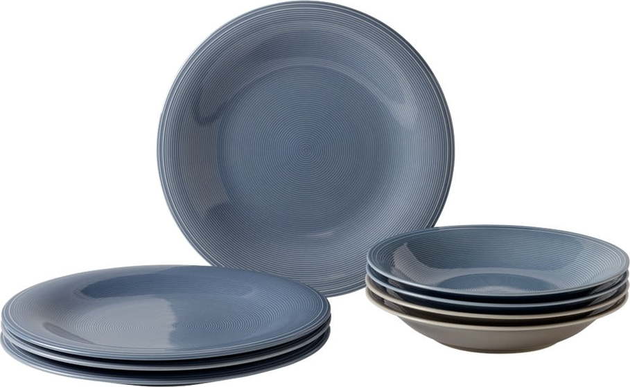 8dílná sada modrých porcelánových talířů Villeroy & Boch Like Color Loop like | Villeroy & Boch