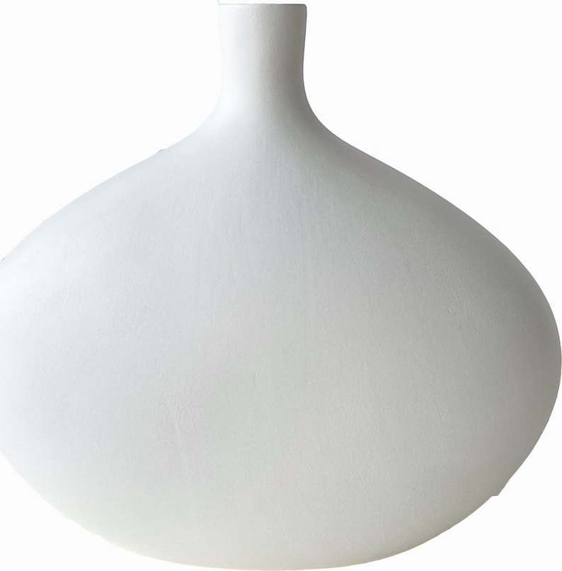 Bílá keramická váza Rulina Platy