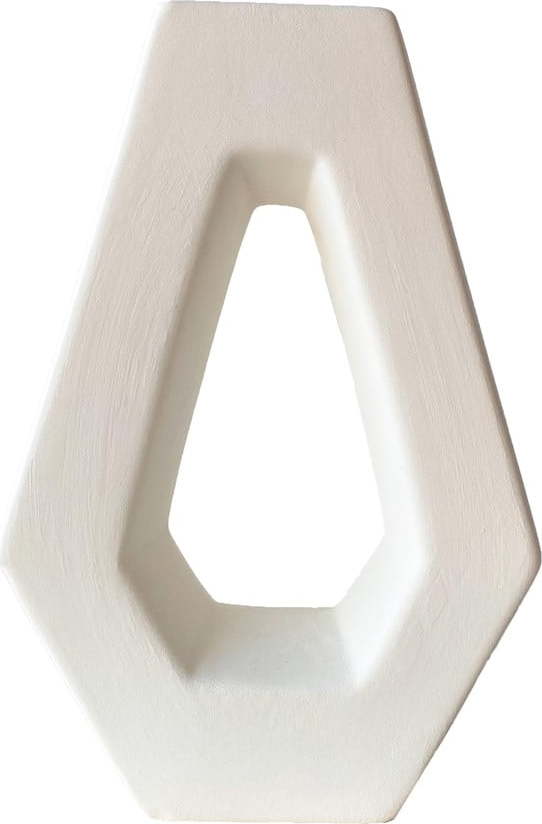 Bílá keramická váza Rulina Triang Rulina