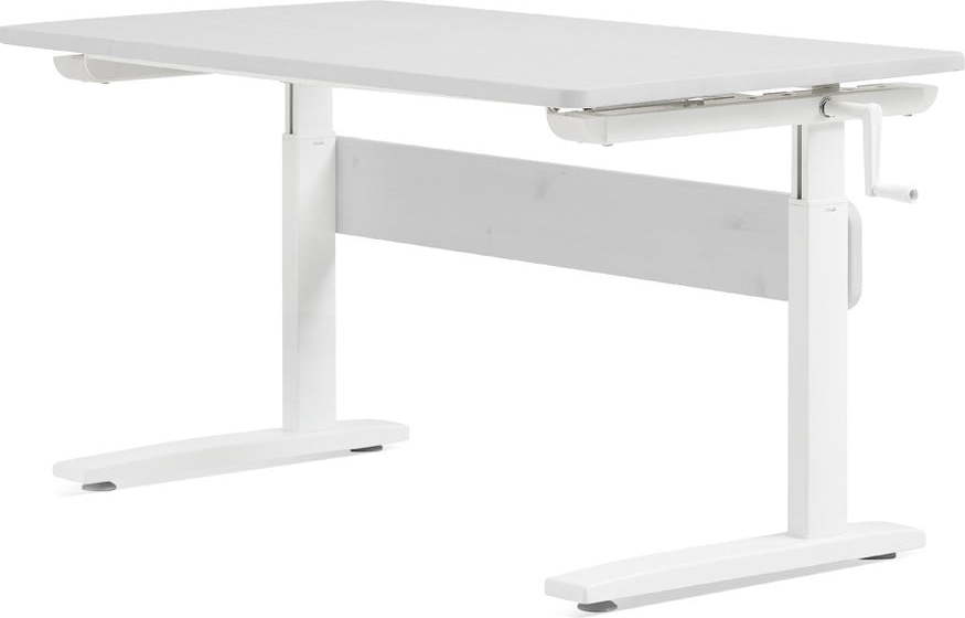 Bílý psací stůl s nastavitelnou výškou Flexa Flexa