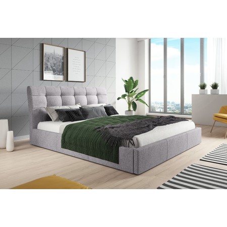Čalouněná postel ALDO rozměr 120x200 cm Světle šedá TT-FURNITURE