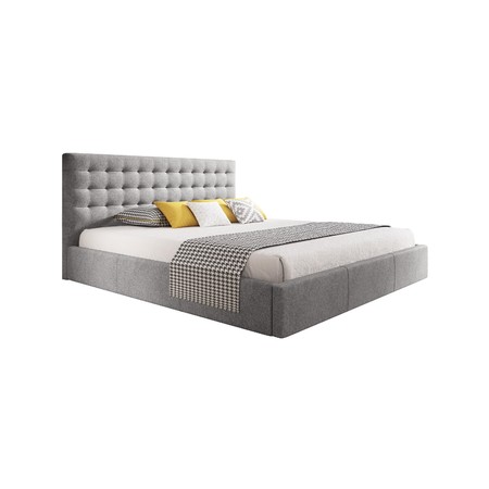 Čalouněná postel VERO rozměr 140x200 cm Světle šedá TT-FURNITURE