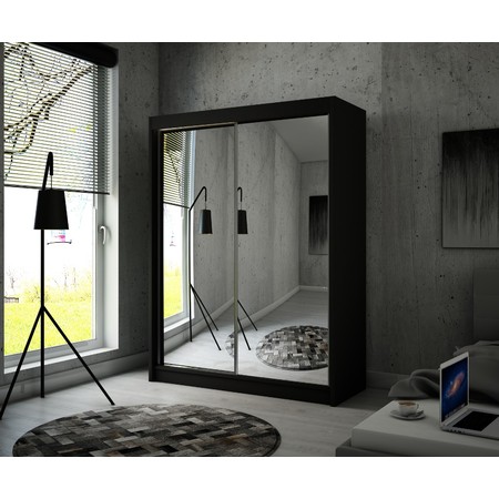Kvalitní Šatní Skříň Homa 250 cm Černý mat Furniture