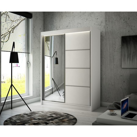 Kvalitní Šatní Skříň Pako 250 cm Bílý mat Furniture