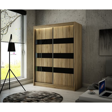 Kvalitní Šatní Skříň Solit 250 cm Dub Craft Furniture