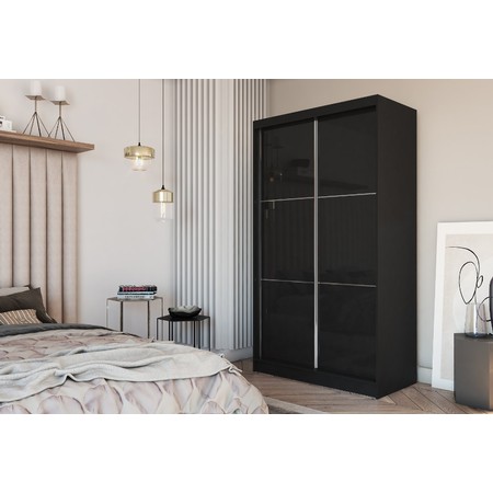Kvalitní Šatní Skříň Viviana 150 cm Černá Furniture