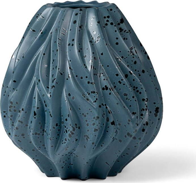 Modrá porcelánová váza Morsø Flame