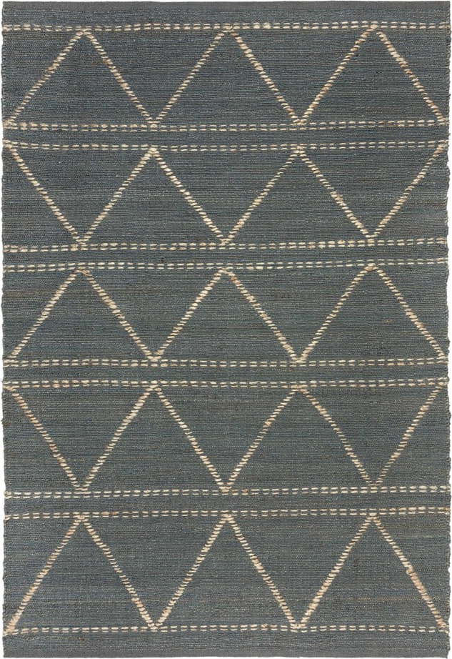 Modrý jutový koberec Flair Rugs Rhombi