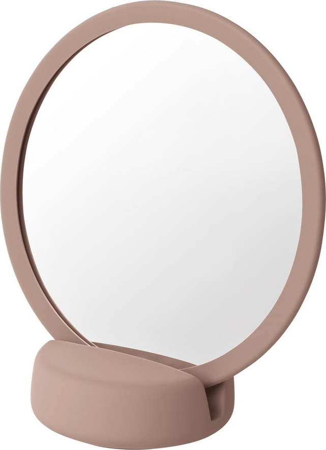 Růžové stolní kosmetické zrcadlo Blomus Sono