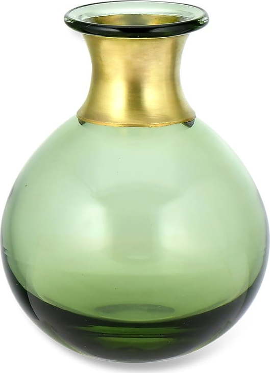 Zelená skleněná váza Nkuku Miza