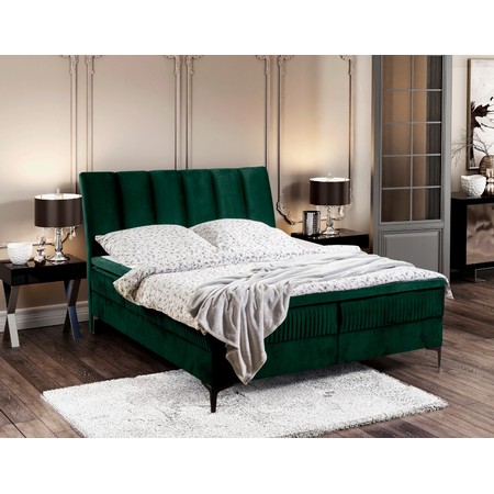 Čalouněná postel ALABAMA rozměr 180x200 cm Zelená TT-FURNITURE