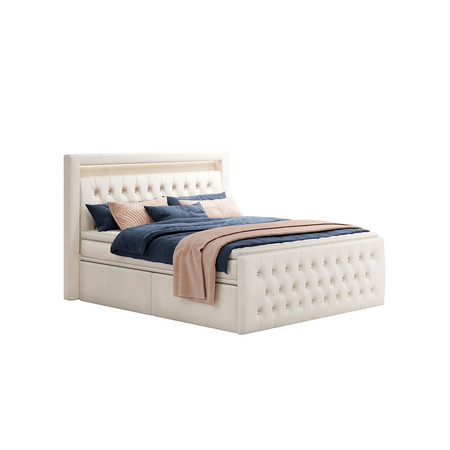 Čalouněná postel CESAR 140x200 cm Béžová KOLA