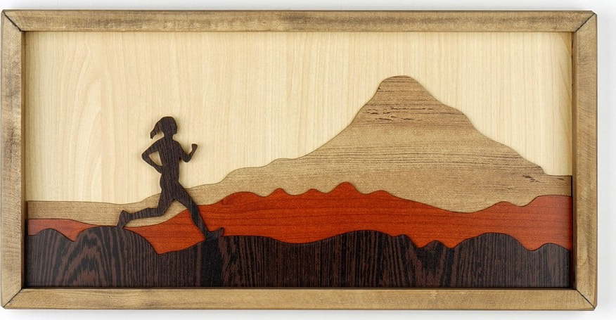 Dřevěný obraz Kate Louise Running Woman