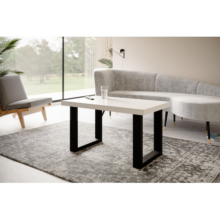 Konferenční stolek LOFT PROSTA 120x70 cm Černá Bílá Alpimeble