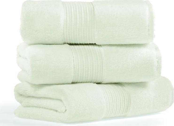 Sada 3 krémových bavlněných ručníků L'appartement Chicago