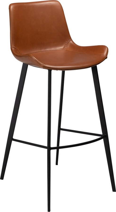 Hnědá barová židle z imitace kůže DAN–FORM Denmark Hype