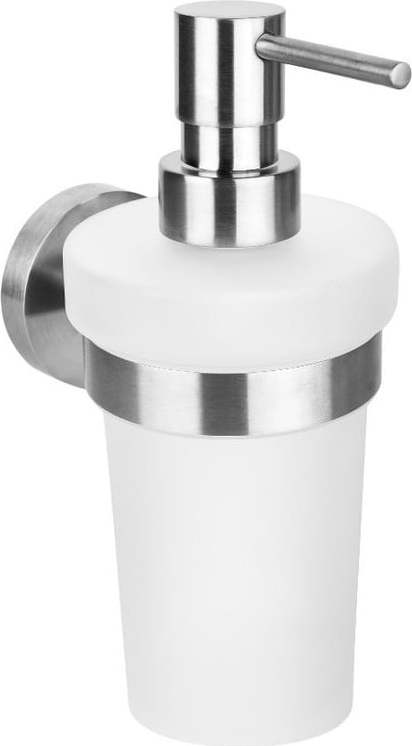 Nerezový závěsný dávkovač mýdla ve stříbrné barvě Sapho X-Steel