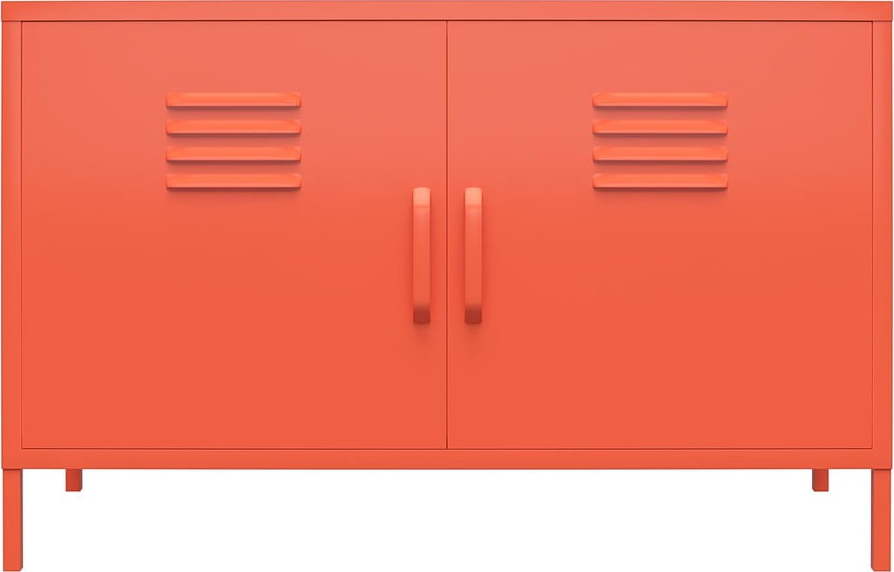 Oranžová kovová skříňka Støraa Cache