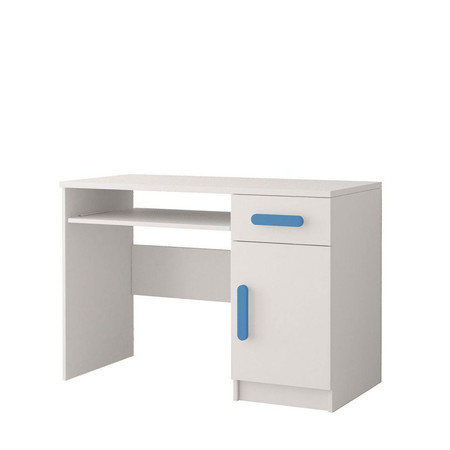 Počítačový stůl Smyk - bílá/modrá Idzczakmeble