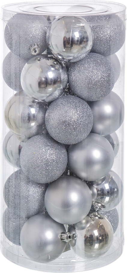 Sada 30 vánočních ozdob ve stříbrné barvě Unimasa Baladdas Unimasa