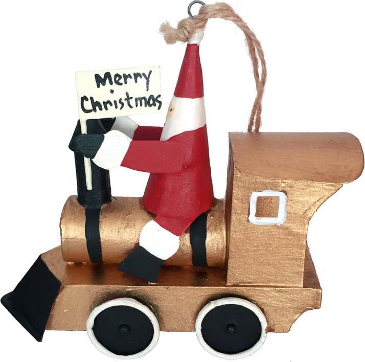 Vánoční závěsná ozdoba G-Bork Santa on Goldtrain G-Bork