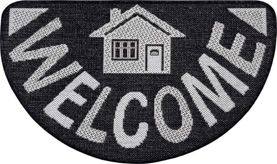 Antracitově šedá rohožka Hanse Home Weave Big Welcome