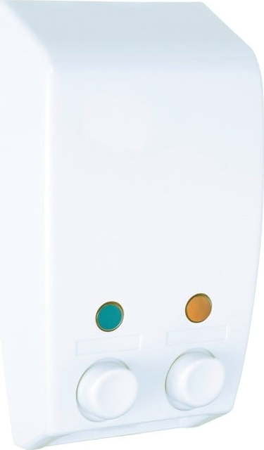 Bílý nástěnný dávkovač na mýdlo Wenko Varese Double Chamber White WENKO