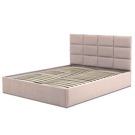 Čalouněná postel TORES bez matrace rozměr 160x200 cm Bílá eko-kůže Pěnová matrace Signal-nabytek