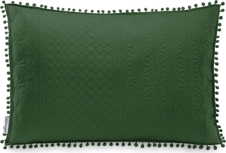 Lahvově zelený dekorativní polštář AmeliaHome Meadore