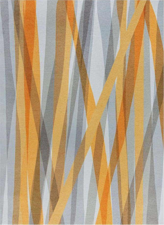 Oranžovo-šedý dvouvrstvý koberec Flair Rugs Isabella