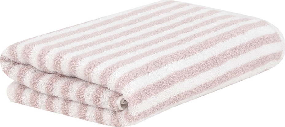 Růžovo-bílý bavlněný ručník mjukis. Viola