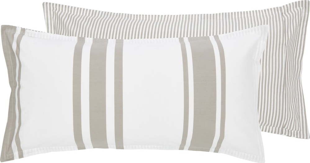 Béžovo-bílý bavlněný dekorativní povlak na polštář Westwing Collection