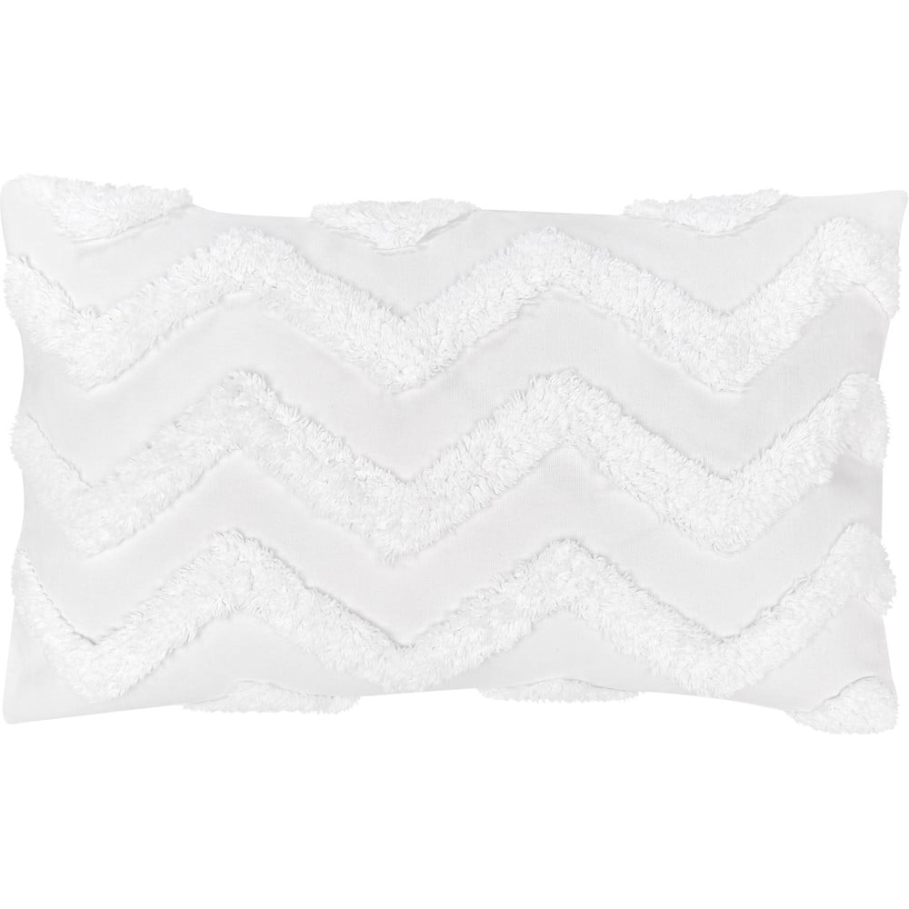 Bílý bavlněný dekorativní povlak na polštář Westwing Collection Zack