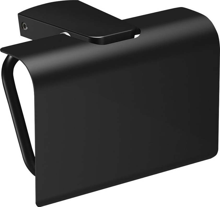 Černý mosazný držák na toaletní papír Sapho Zen Sapho