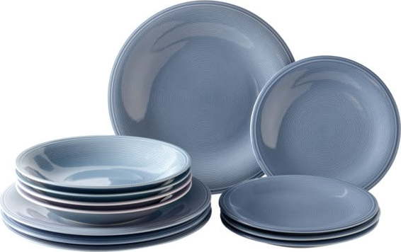 12dílná sada modrých porcelánových talířů Villeroy & Boch Like Color Loop like | Villeroy & Boch