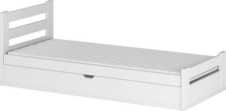 Bílá dětská postel s úložným prostorem 80x160 cm Nela - Lano Meble Lano Meble